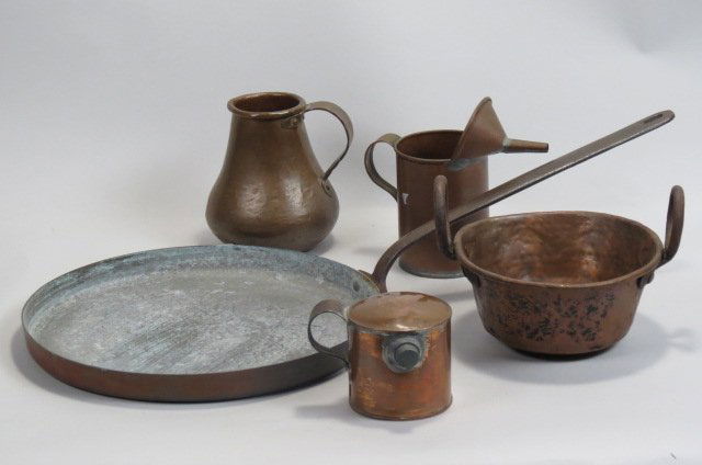 5 pcs. Copper Cookware, (1 of 1)