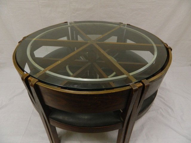 4 48 Retro Pie Shaped Table W 6 Triangle Chairs