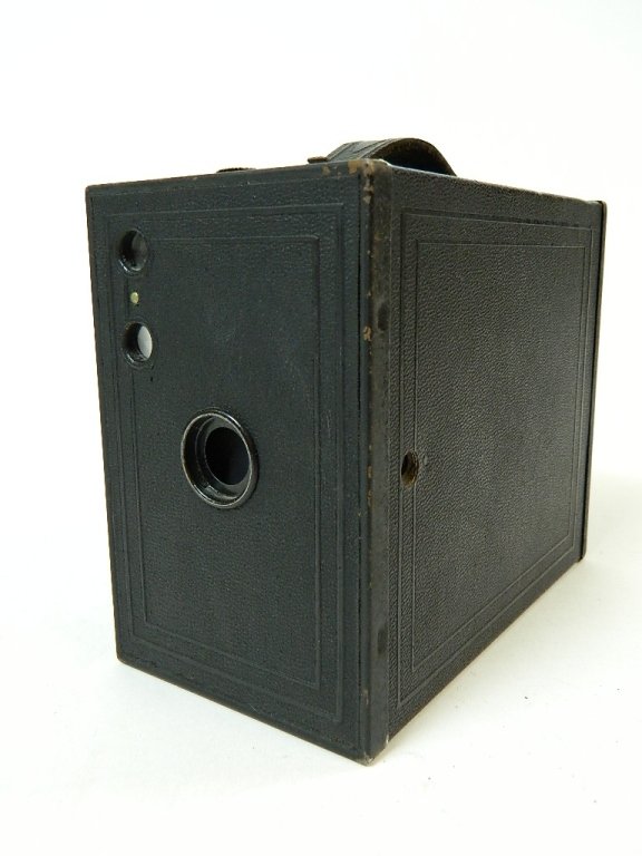 Vintage Kodak No. 2A Model C Brownie Box Camera: This item is a Kodak No-2A Model C Brownie Box Camera With a Black Exterior. Made anywhere from 1907 to 1933.