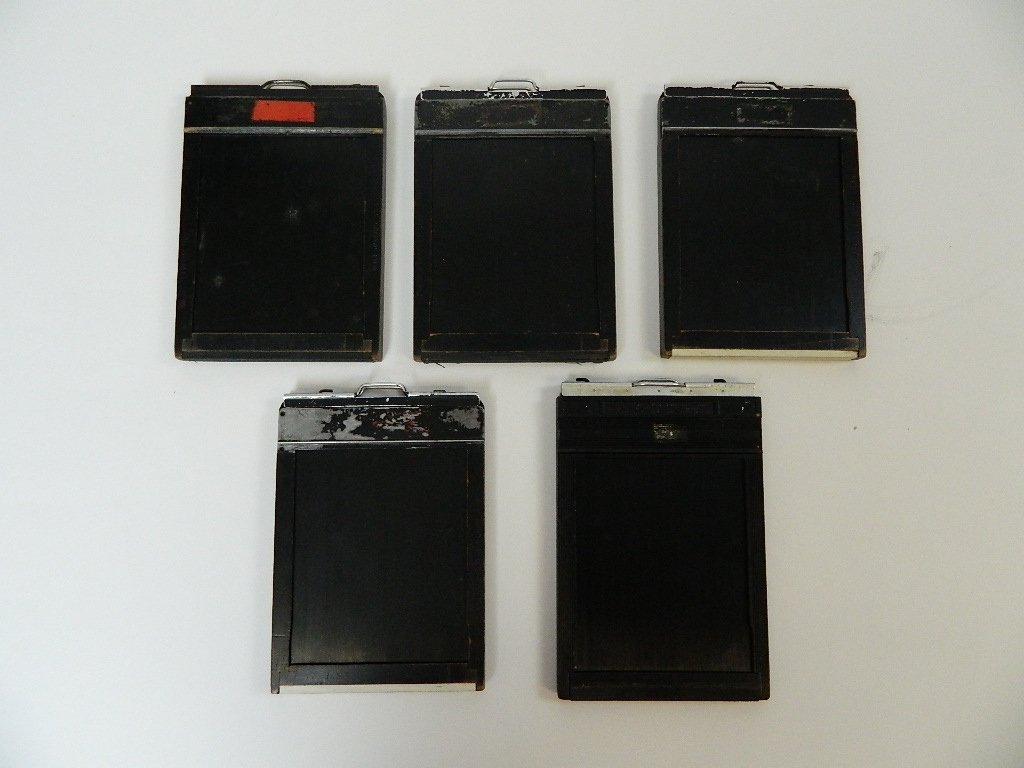 Lot of 5 Graphic Film Holders 4x5 inch: Lot of Five 4x5 inch graphic cut film holders made by Folmer Graflex.