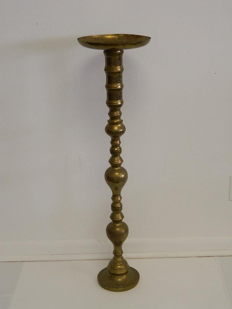 40" Brass Candle Holder Floor Stand: Up for sale we have a 40" brass candle holder.