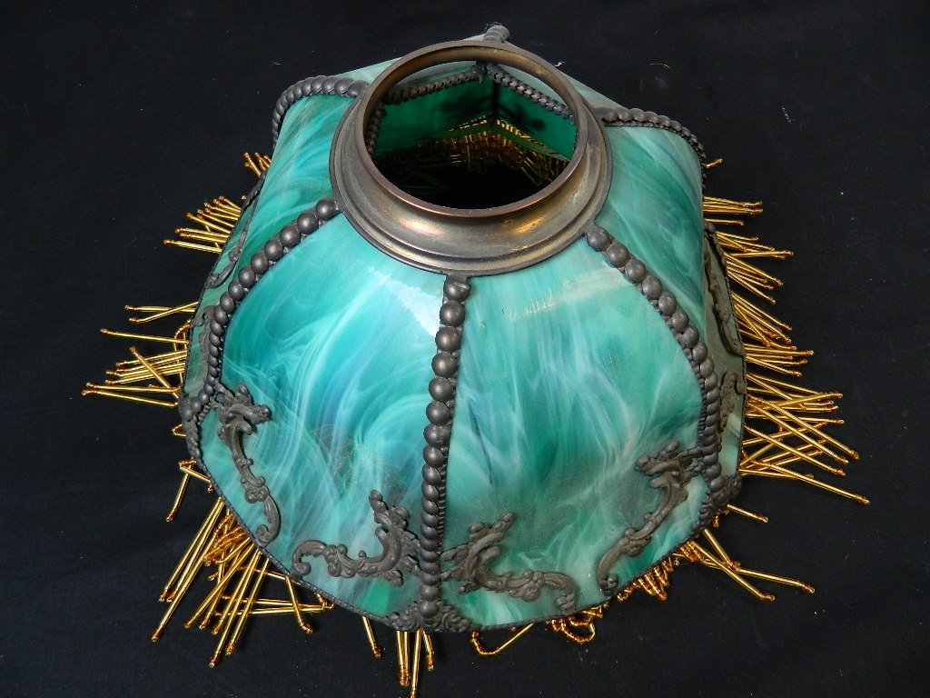 15" Stained Glass Lamp Shade: 15" Diameter Stained Glass Lamp Shade.