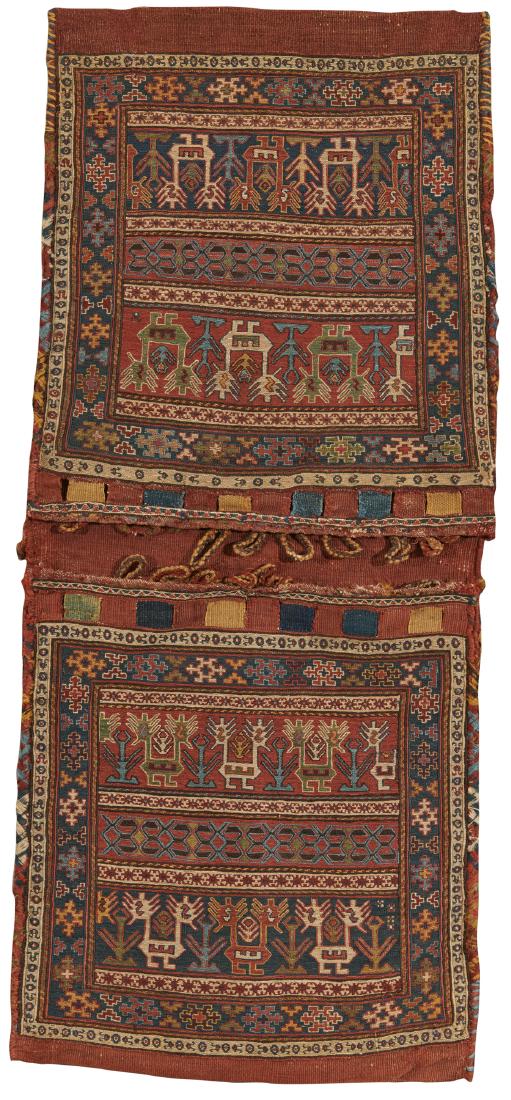 Pair of Soumac Bags, Caucasus, late 19th century; 4 ft. (1 of 3)