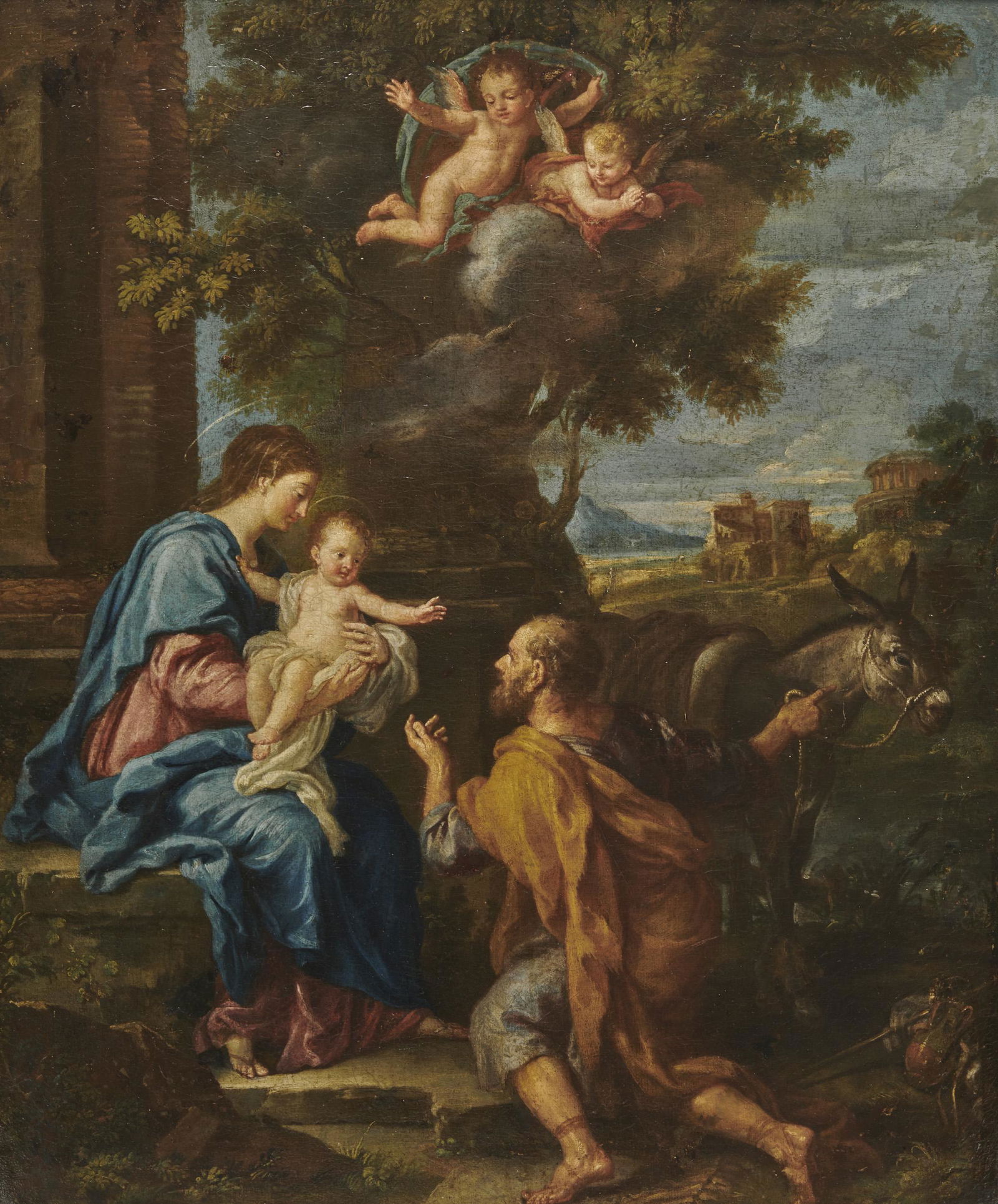 ITALIAN SCHOOL, (18th century), Flight to Egypt, oil on (1 of 3)