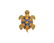JEAN VITAU 14K Gold and Gemset Turtle Brooch