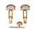 CARTIER 18K Gold, Rock Crystal, and Ruby Cufflinks - 2