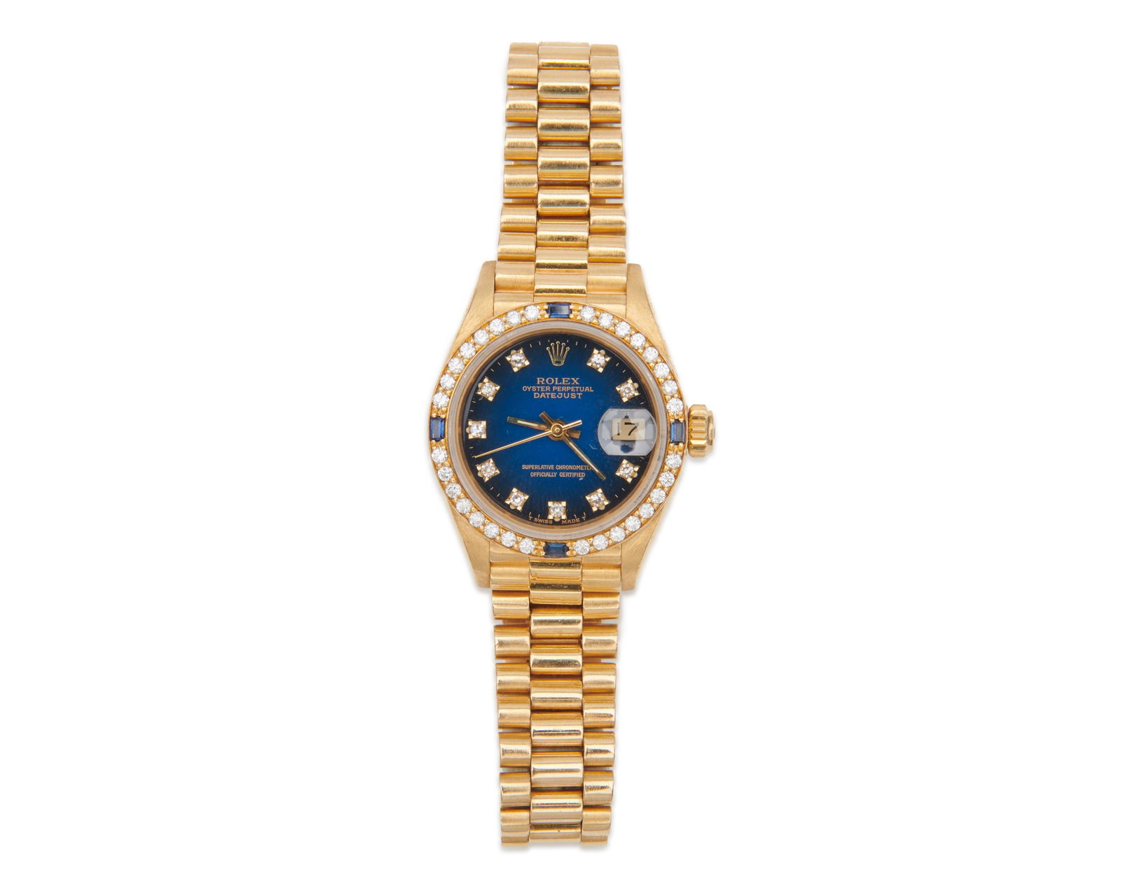 ROLEX 18K Gold, Diamond, and Sapphire "Oyster Perpetual (1 of 2)