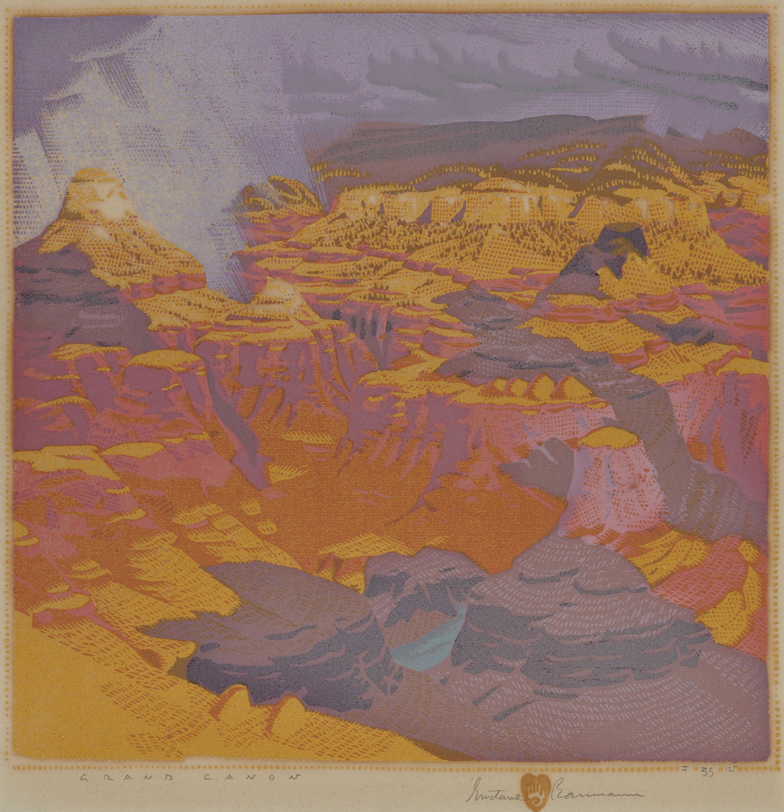 GUSTAVE BAUMANN, (American, 1881-1971), Grand Canyon, (1 of 5)