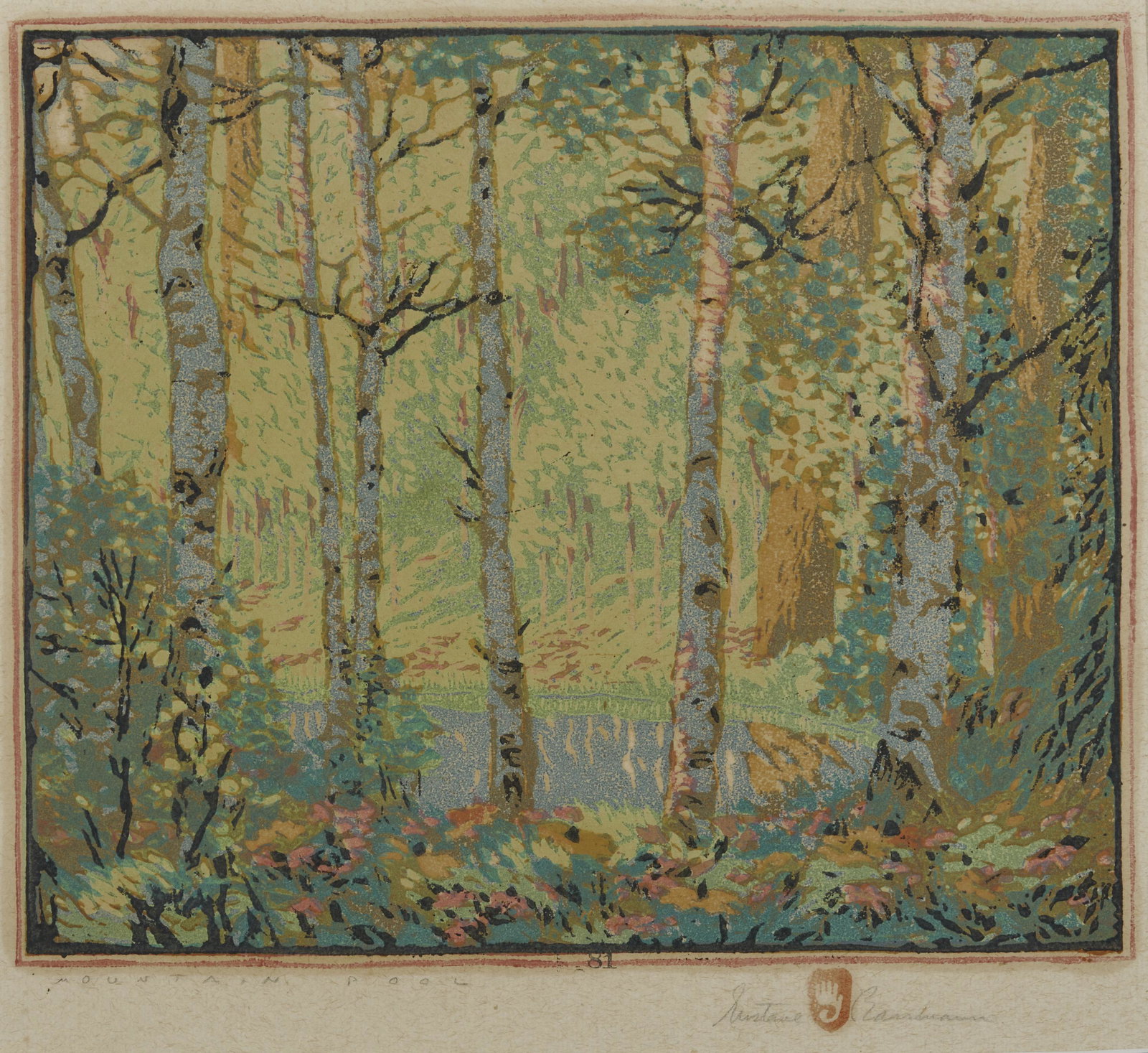 GUSTAVE BAUMANN, (American, 1881-1971), Mountain Lake, (1 of 5)