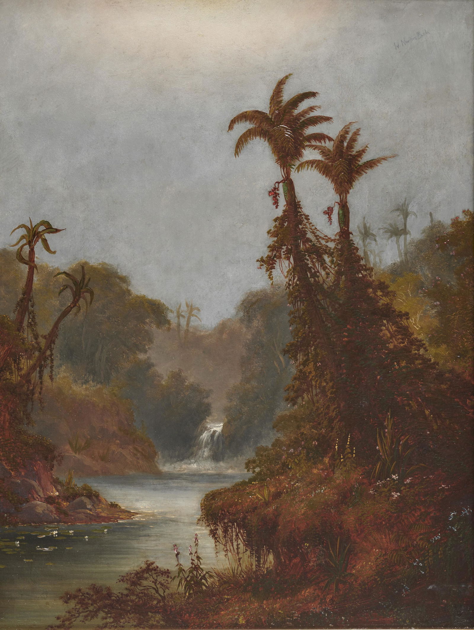 NORTON BUSH, (American, 1834-1894), Tropical Landscape, (1 of 4)