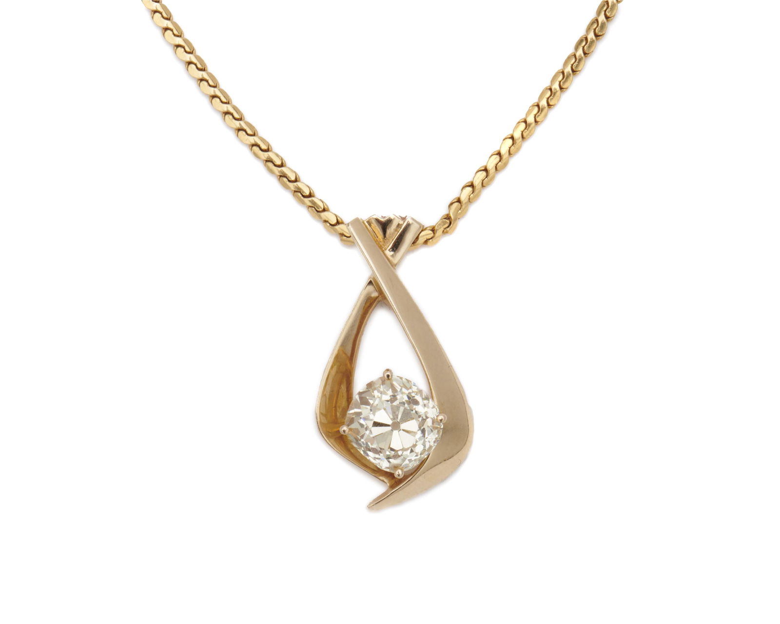 14K Gold and Diamond Pendant Necklace (1 of 3)