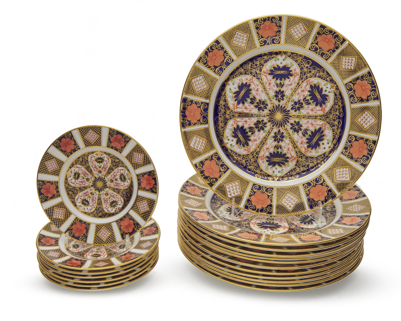 Set of Twelve Royal Crown Derby Imari Dinner Plates and (1 of 3)