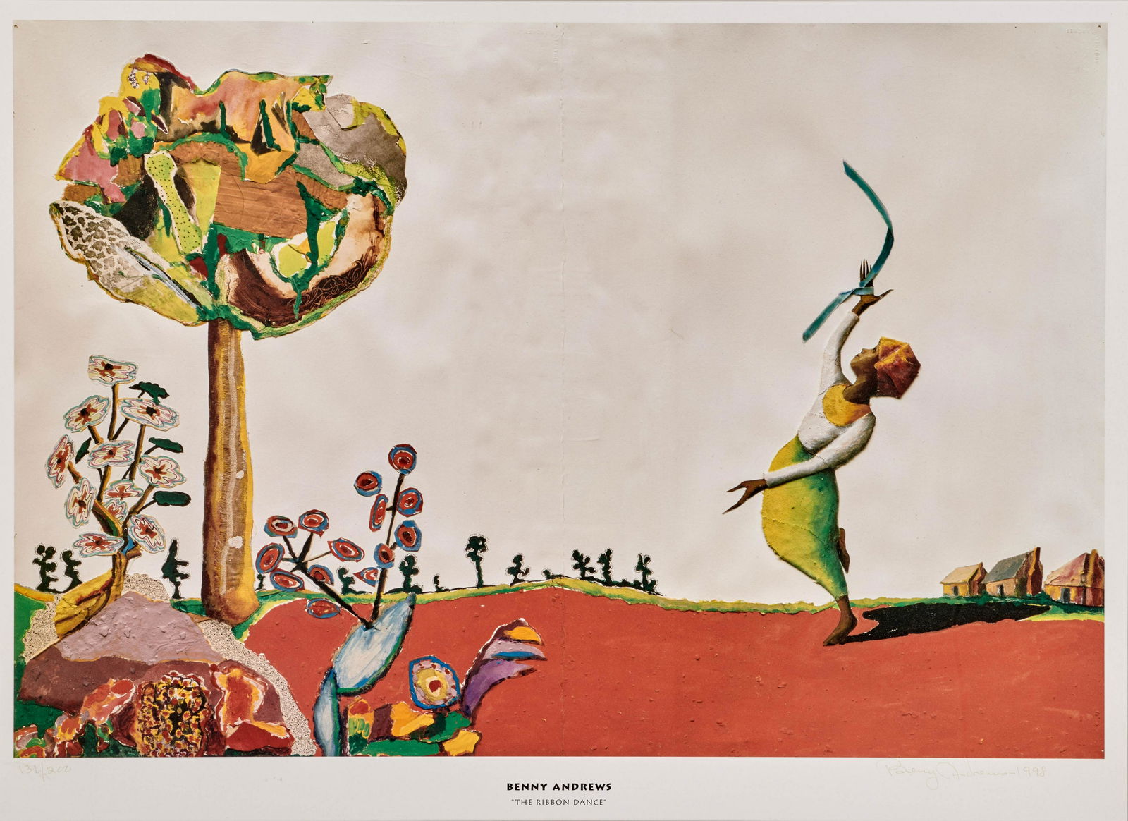 BENNY ANDREWS, (American, 1930-2006), The Ribbon Dance, (1 of 6)