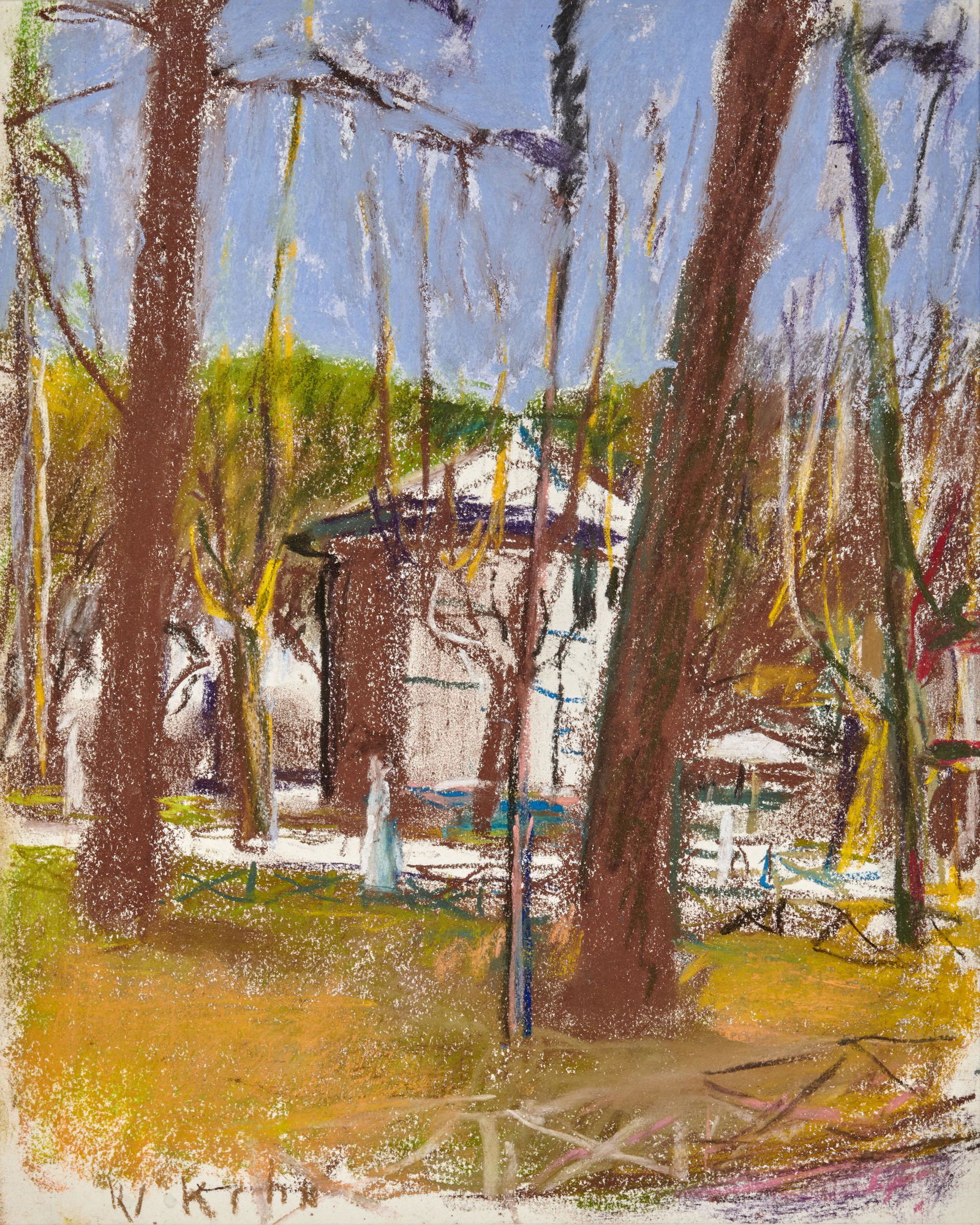 WOLF KAHN, (American, 1927-2020), View Through the: WOLF KAHN(American, 1927-2020)View Through the Treespastel on papersigned W. Kahn, lower leftsight: 13 x 10 3/4 in., frame: 22 1/2 x 20 1/4 in. Provenance: Purchased from the artis