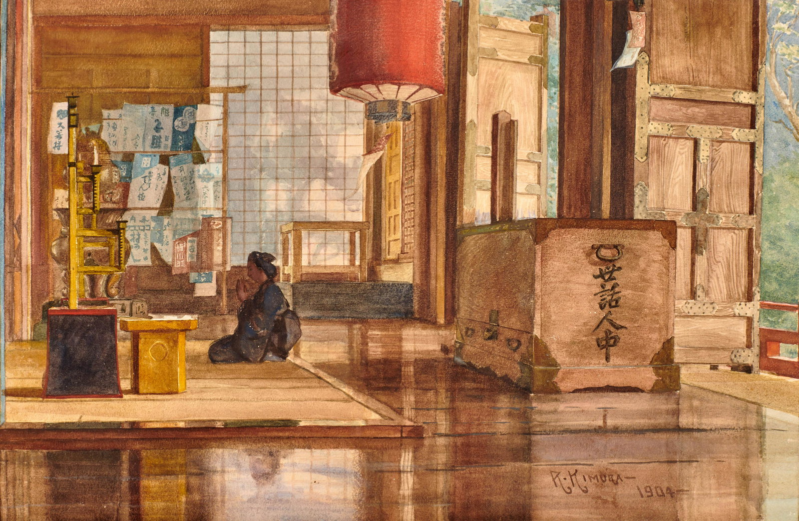 JAPANESE SCHOOL, (late 19th/early 20th century), At the (1 of 5)