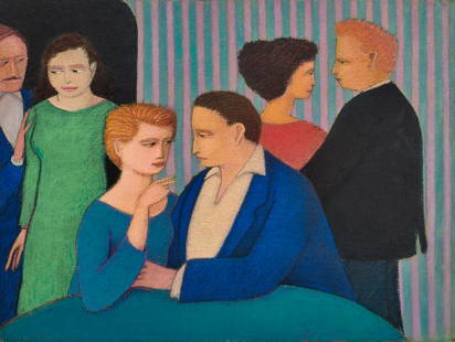 ANDREW STEVOVICH, (American, b. 1948), Lovers, 1982: ANDREW STEVOVICH(American, b. 1948)Lovers1982, pastelsigned and dated Andrew V Stevovich 1982 lower left23 x 30 in.; frame: 28 x 35 in. Provenance: The Collection of a Newton, Mass