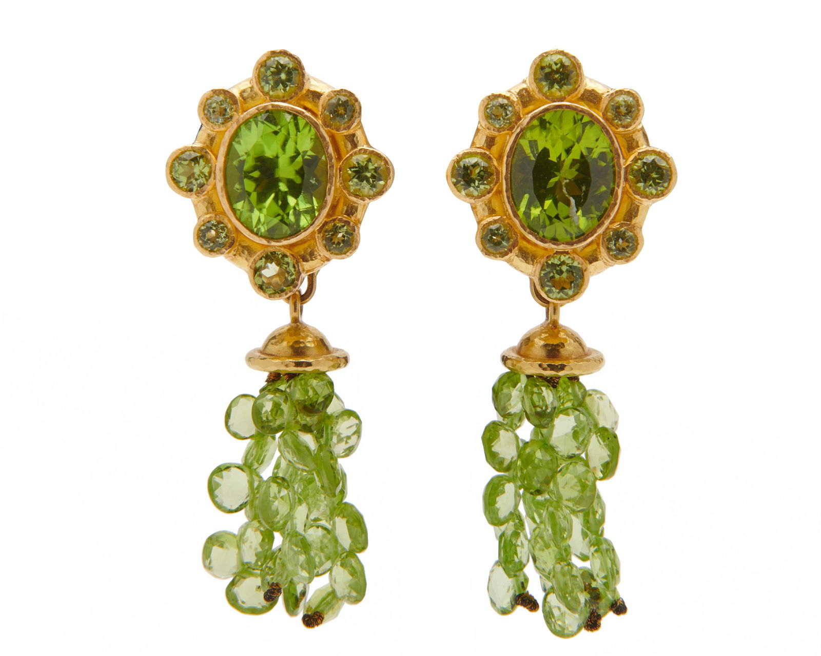 ELIZABETH LOCKE 18K Gold and Peridot Earclips (1 of 4)