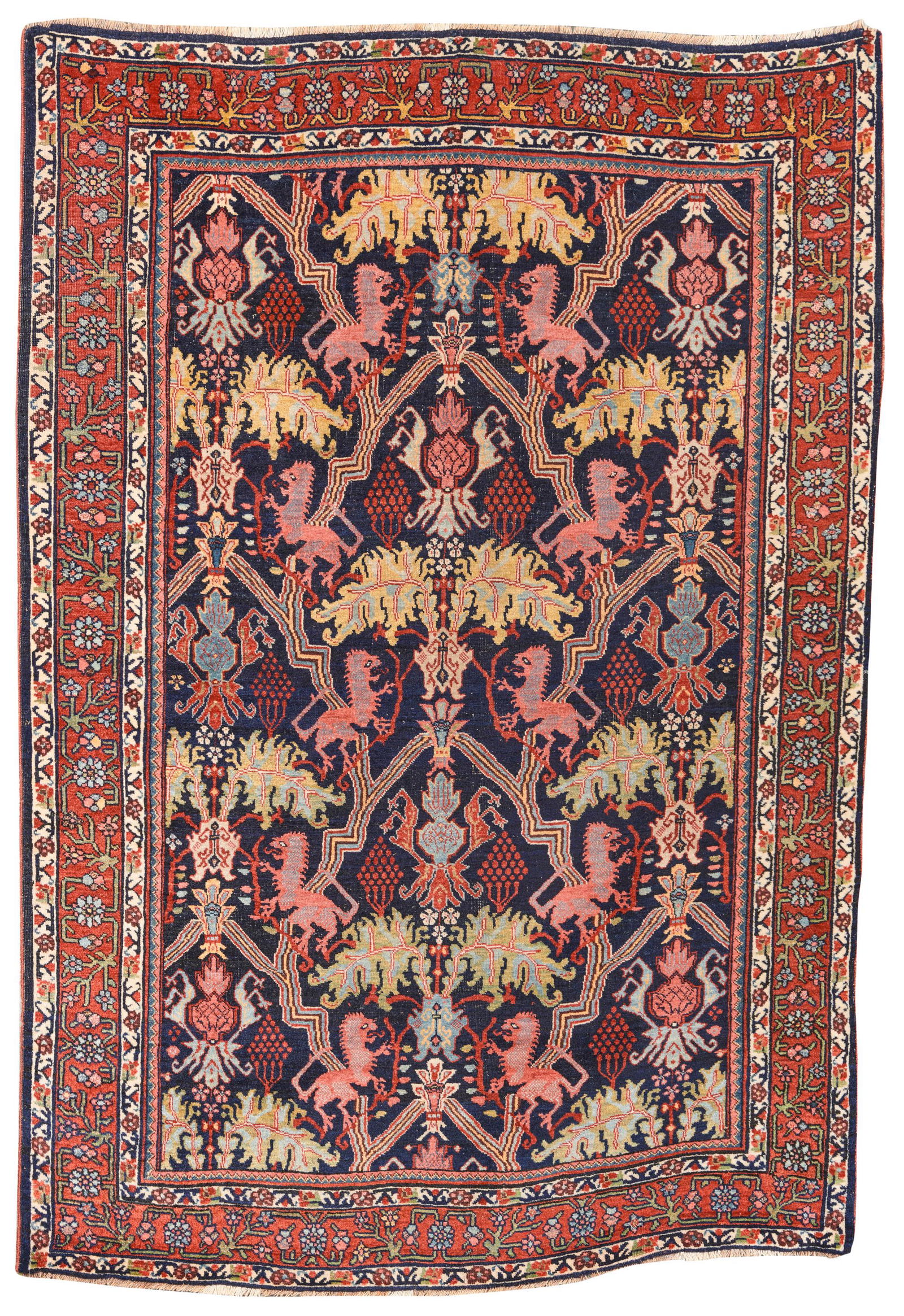 Bidjar Lion Rug, Persia, last quarter 19th century; 6 (1 of 5)