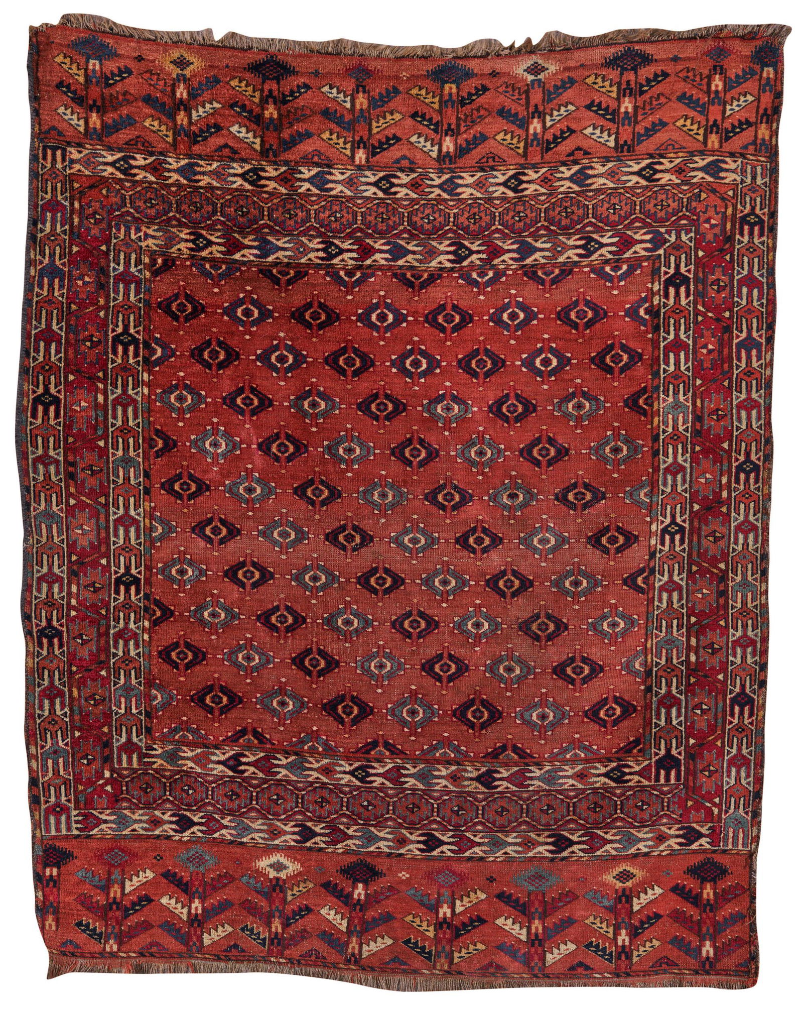 Yomud Ensi Rug, Turkestan, mid 19th century; 5 ft. 7 (1 of 5)