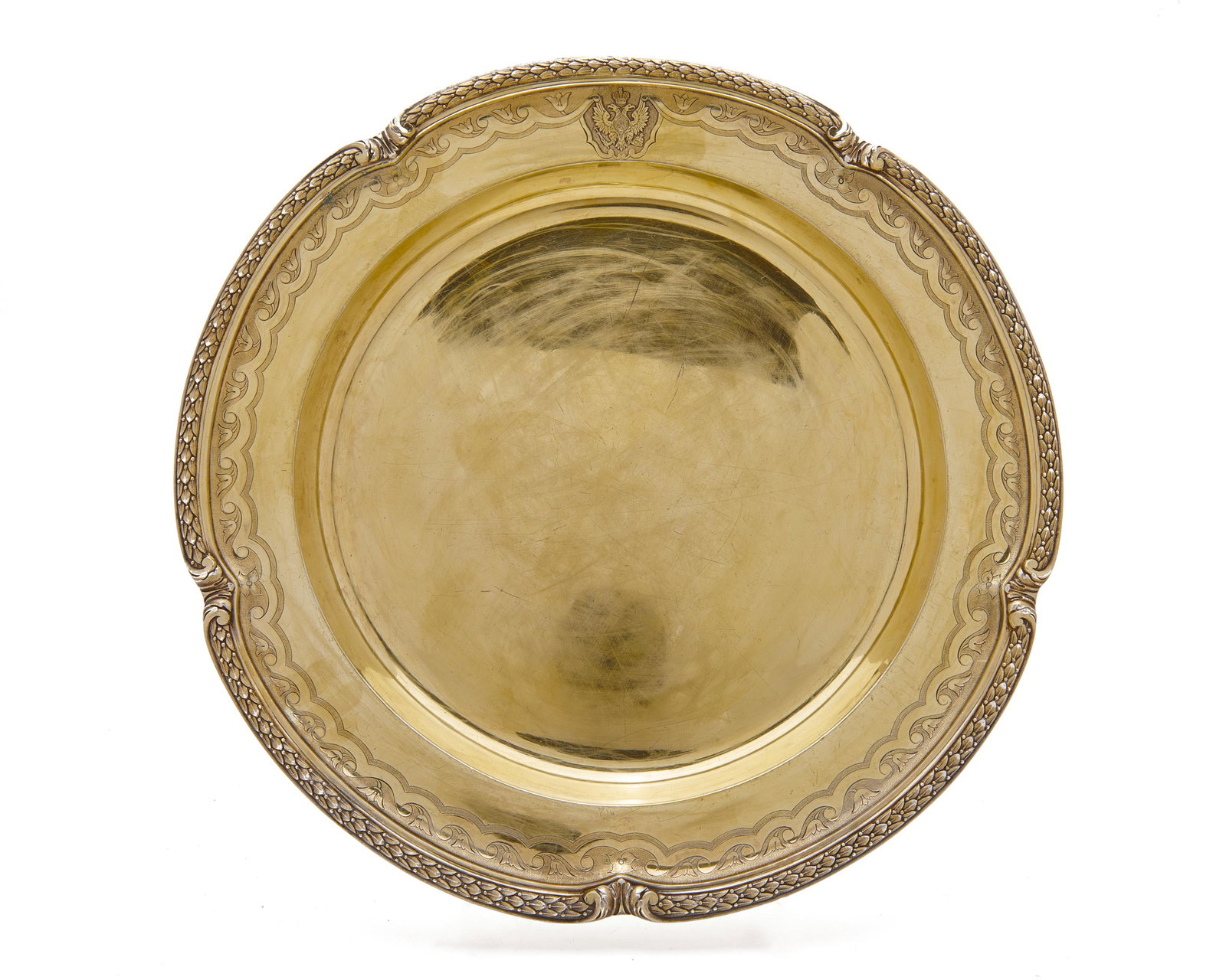 Russian Silver Charger, with Royal Coat of Arms. Orlov (1 of 8)