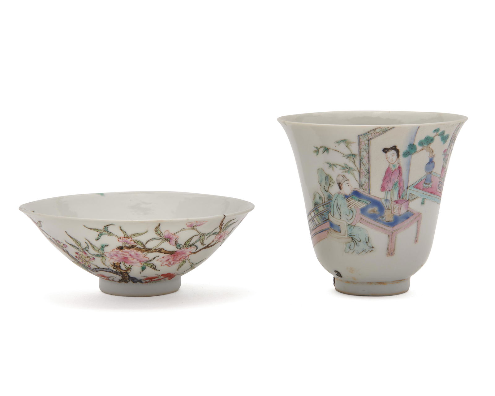 A Chinese Porcelain Tea Cup and a Shallow Bowl (1 of 5)