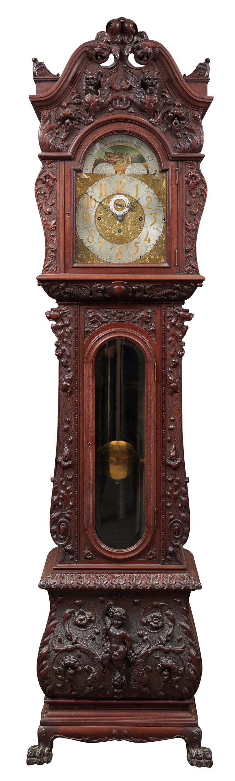 High Victorian Robustly Carved Mahogany, Five Tube, (1 of 10)