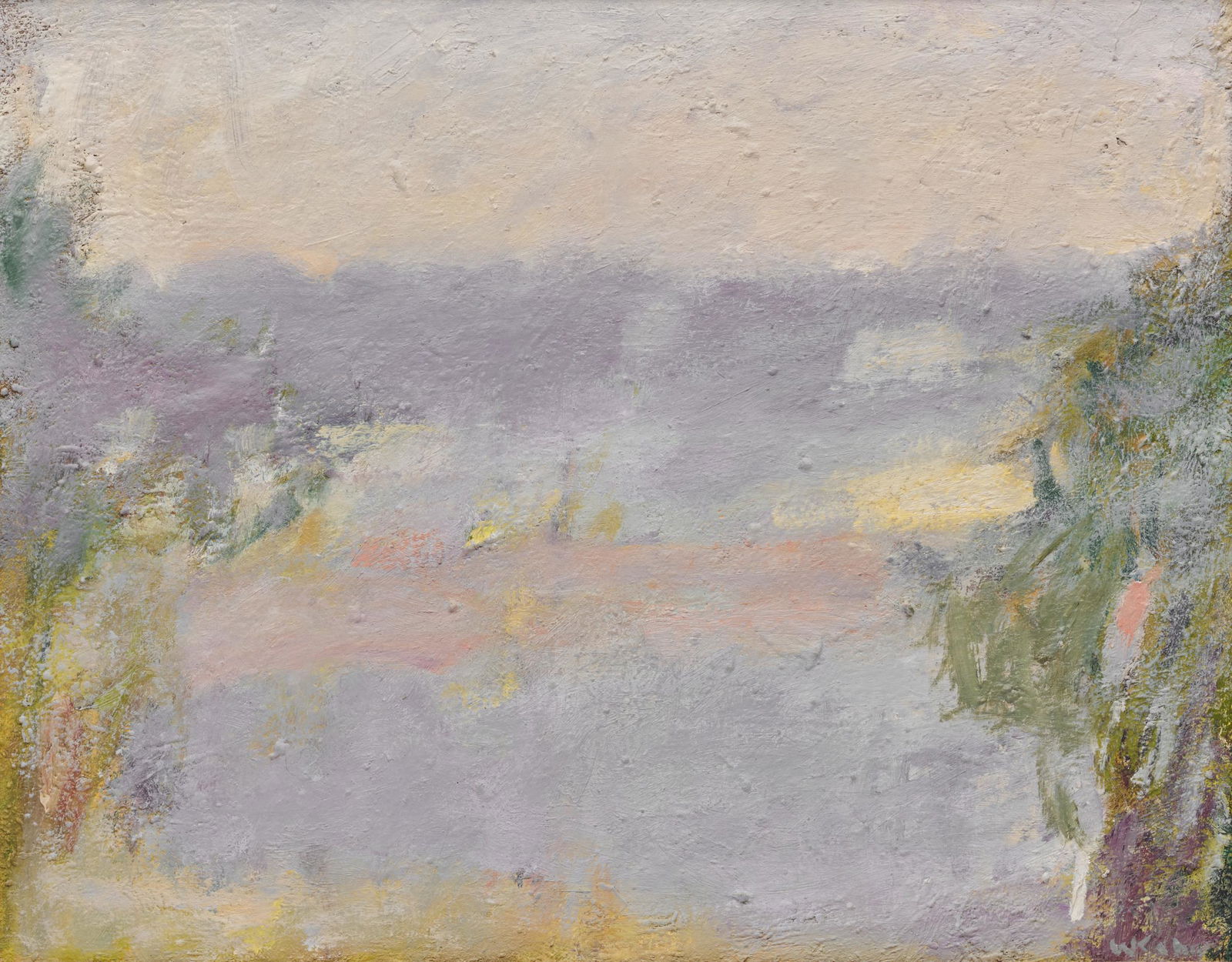 WOLF KAHN, (American, 1927-2020), Deer Isle, Maine,: WOLF KAHN (American, 1927-2020)Deer Isle, Maine1962, oil on canvassigned W Kahn lower rightsigned, dated, and titled verso16 x 20 in., frame: 20 1/4 x 24 1/2 in. Provenance: The C