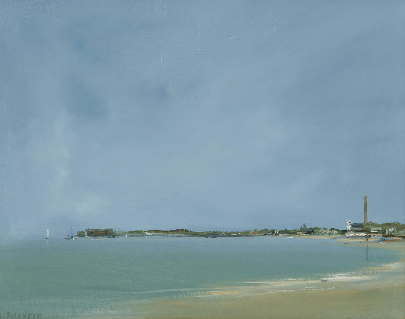 ANNE PACKARD, (American, b. 1935), View of: ANNE PACKARD (American, b. 1935)View of Provincetownoil on panelsigned A. Packard lower left8 x 10 in., frame: 10 3/4 x 12 3/4 in. Provenance: The Collection of a Massachusetts Gentleman