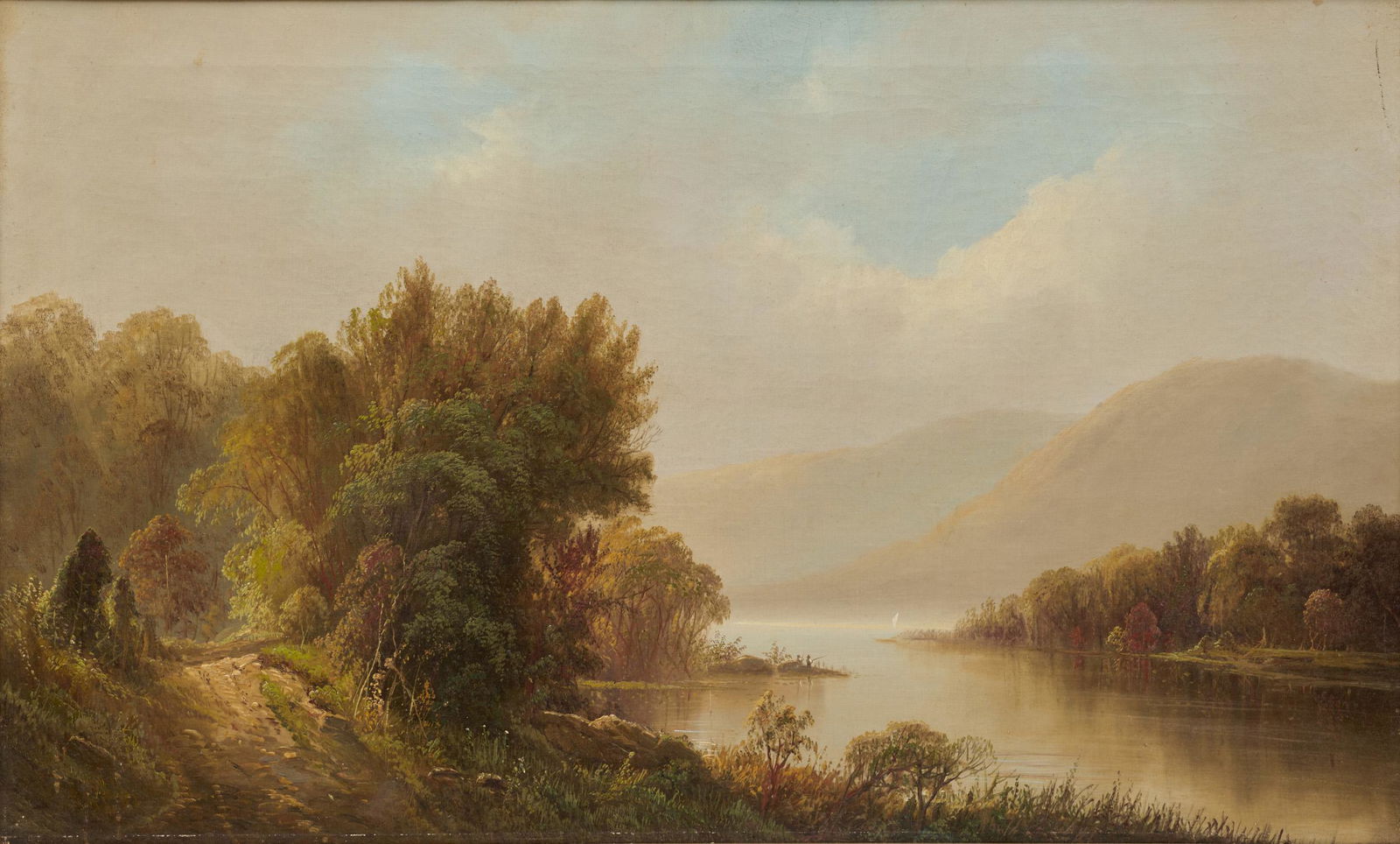 AMERICAN SCHOOL, (19th century), Landscape, oil on (1 of 5)