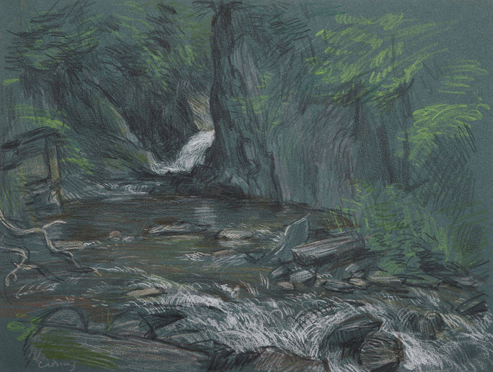 PAUL CADMUS, (American, 1904-1999), Vermont River (1 of 4)