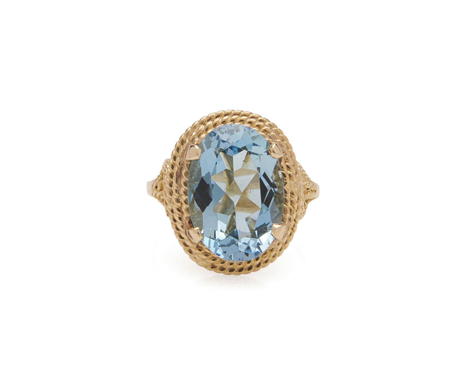 TIFFANY & CO. 18K Gold and Aquamarine Ring (1 of 5)