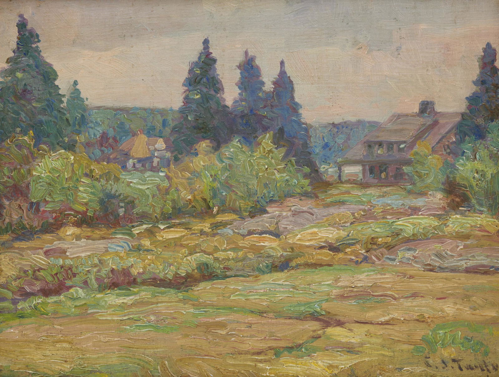 CHARLES JAY TAYLOR, (American, 1855-1929), After the Rain, Spruce Point, Maine (1 of 5)