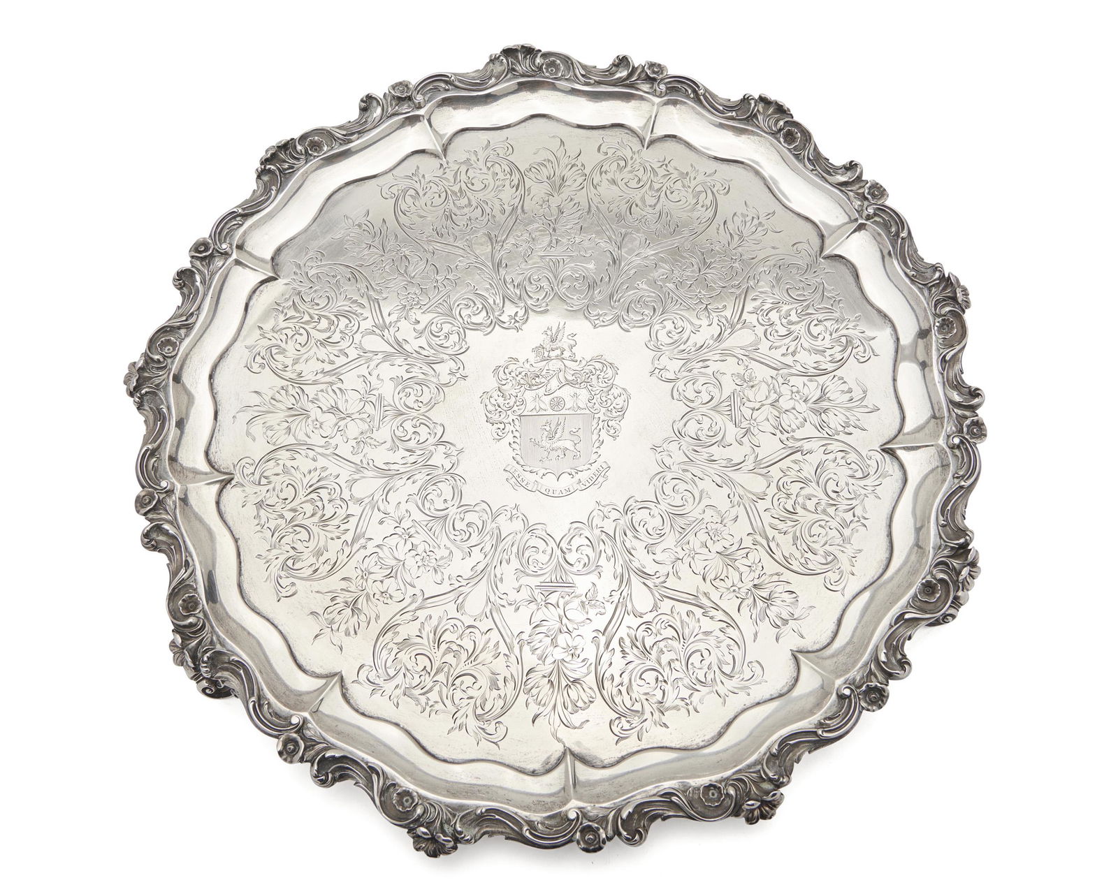 William lV Silver Tray, London, 1835, James Charles Edington, maker (1 of 3)