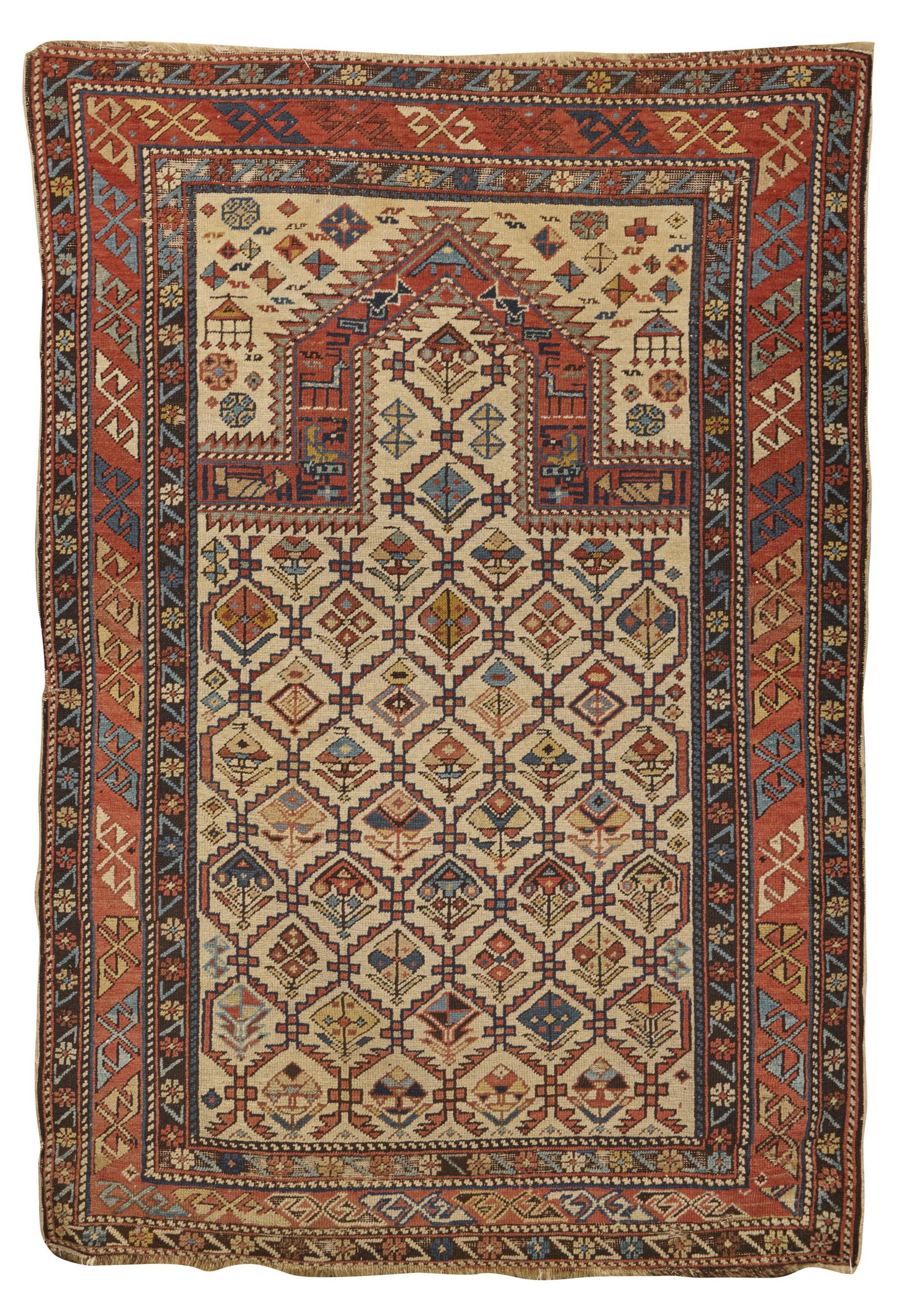 Daghestan Prayer Rug, Caucasus, last quarter 19th century (1 of 4)
