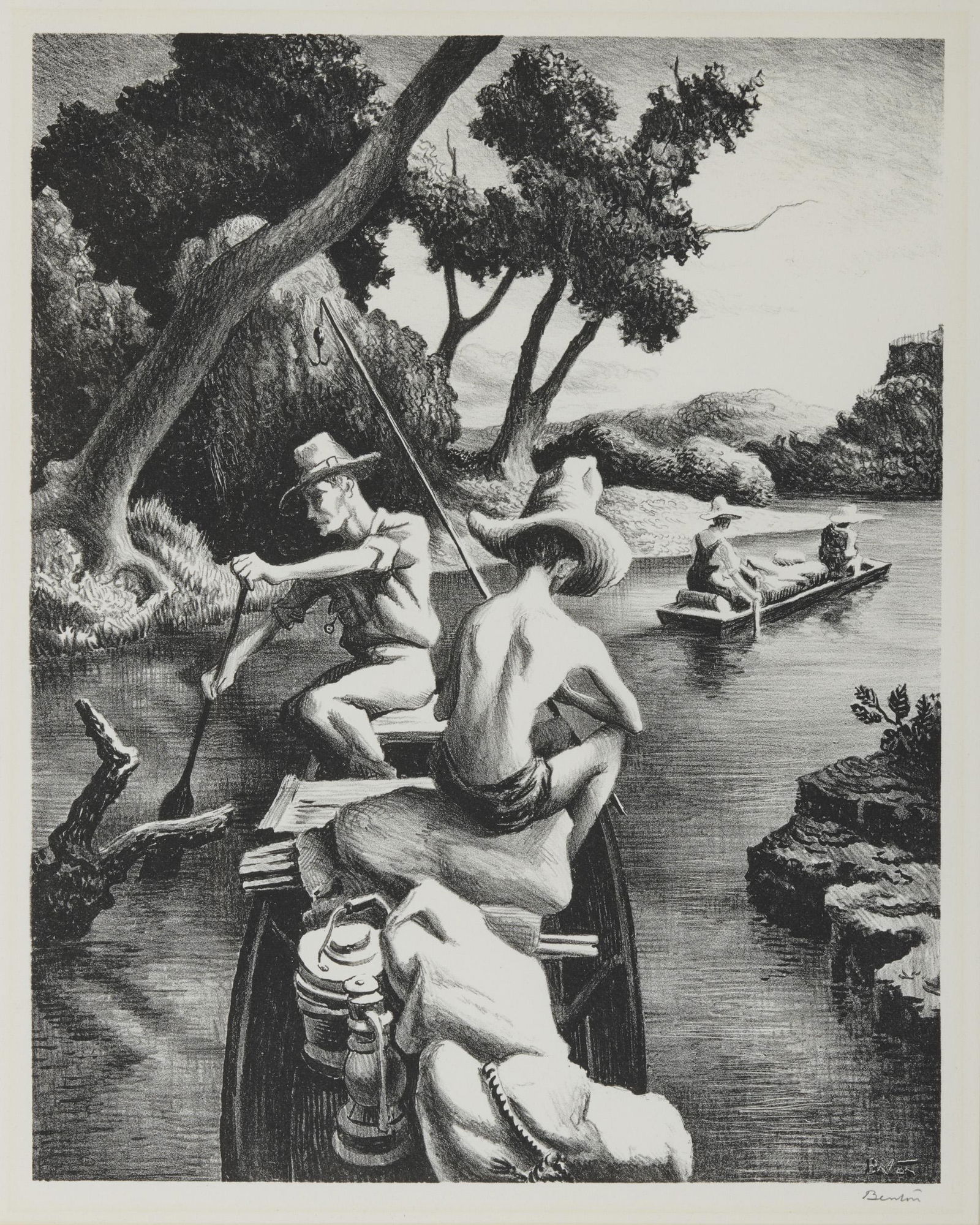 THOMAS HART BENTON, (American, 1889-1975), Down the River (1 of 6)