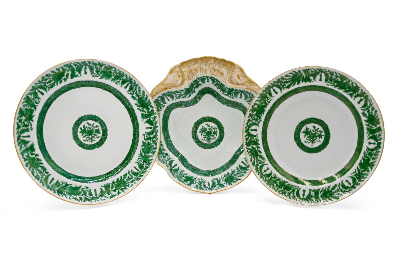Two Plates and Shell Shaped Dish from Service of the Etting Family, Philadelphia, early/mid-19th (1 of 1)