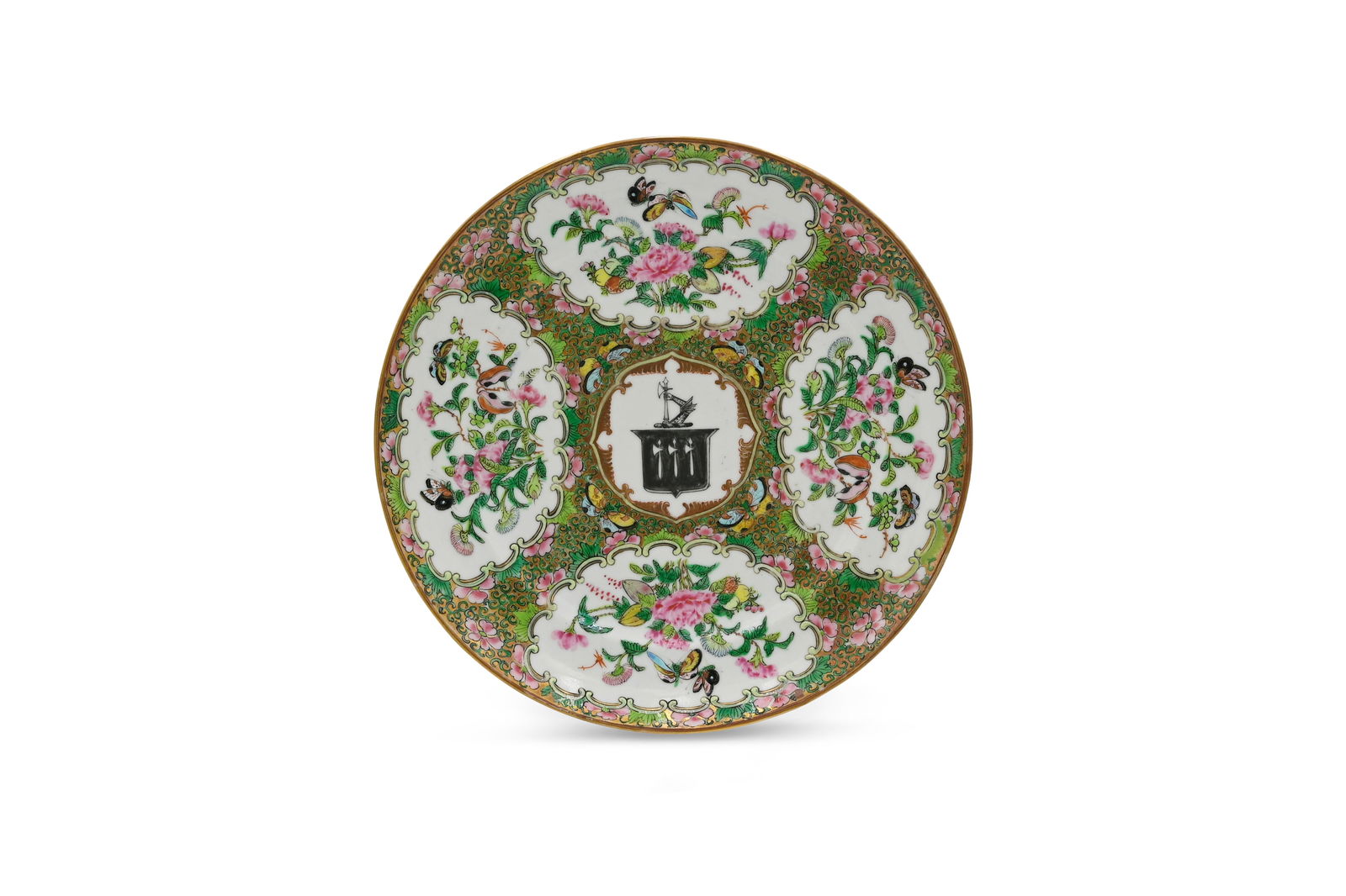 Famille Rose Plate from the Service of the Gibbs Family, 19th century (1 of 1)