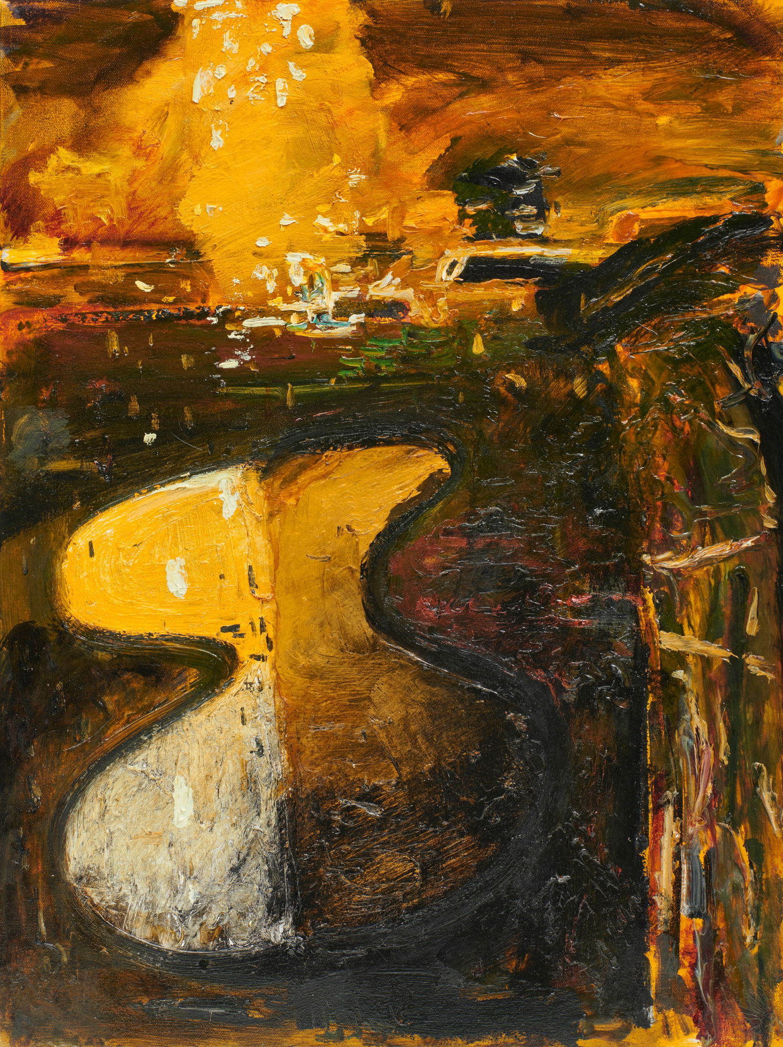 JOHN WALKER, (American, b. 1939), Untitled (No. 18), 2001: JOHN WALKER (American, b. 1939)Untitled (No. 18)2001, oil on canvassigned, dated, and titled verso24 x 18 in. Provenance: Nielsen Gallery, Boston; Acquired from the above by a Cambridge, Massac