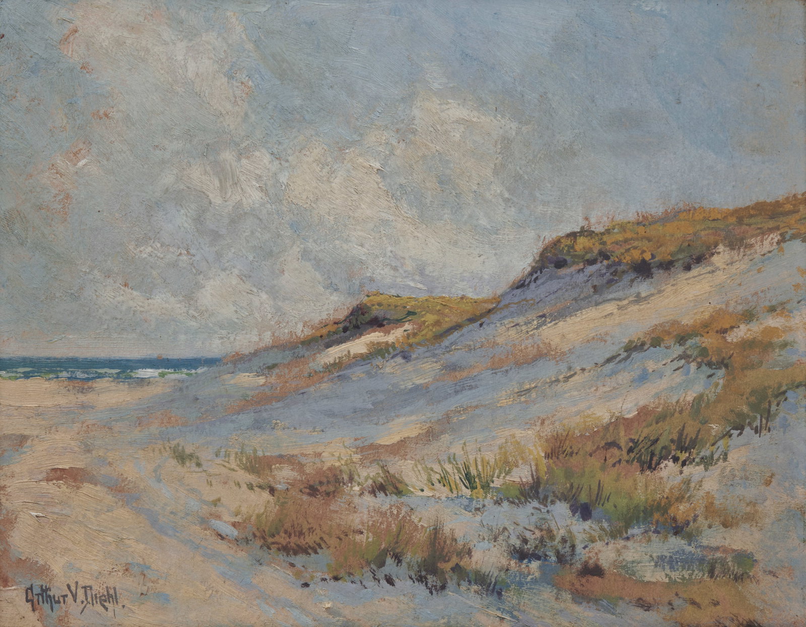 ARTHUR DIEHL, (American, 1870-1929), Dunes on a Sunny Morning Near High Head, Cape Cod, Mass. (1 of 2)