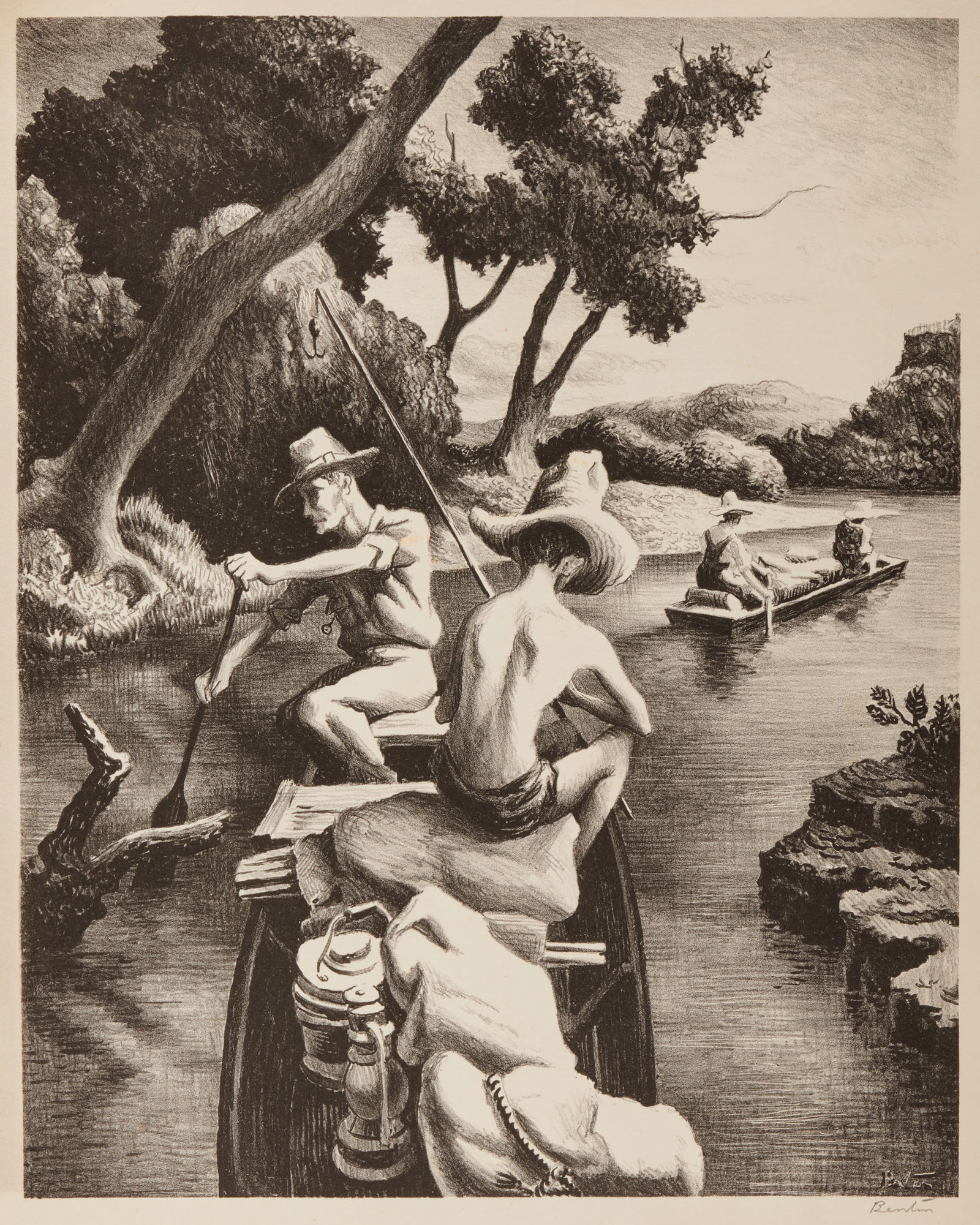 THOMAS HART BENTON, (American, 1889-1975), Down the River (1 of 1)