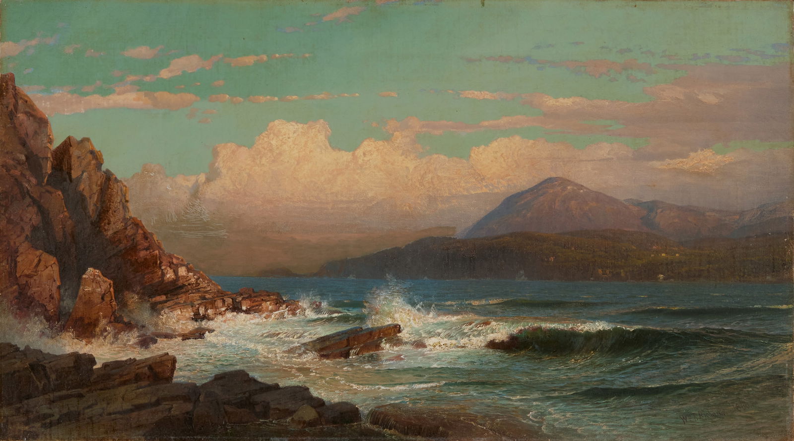 WILLIAM TROST RICHARDS, (American, 1833-1905), Mt. Desert, Maine, 1866