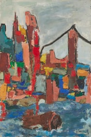 JOAN SNYDER, (American, b. 1940), Cityscape, 1962