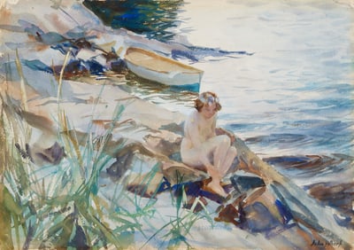 JOHN WHORF, (American, 1903-1959), Seated Nude