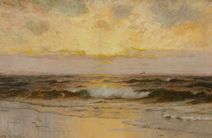 FRANK KNOX MORTON REHN, (American, 1848-1914), Seascape
