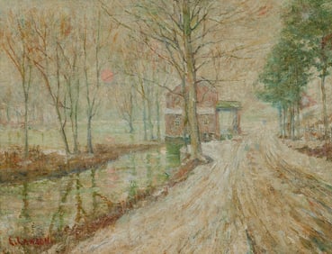 ERNEST LAWSON, (American, 1873-1939), Snowy Path