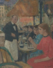 FRANCOIS GALL, (French/Hungarian, 1912-1987), Café Scene
