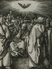 ALBRECHT DÜRER, (German, 1471-1528), Pentecost, from the Small Passion