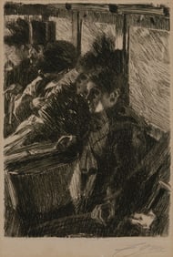 ANDERS ZORN, (Swedish, 1860-1920), The Omnibus