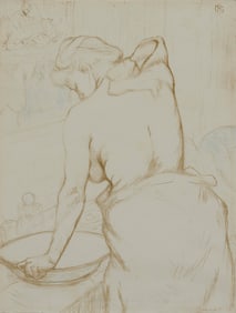 HENRI DE TOULOUSE-LAUTREC, (French, 1864-1901), Femme qui se lave, la toilette