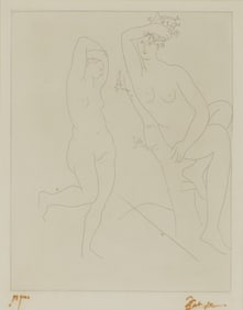 PABLO PICASSO, (Spanish, 1881-1973), Deux femmes nues dans un arbre